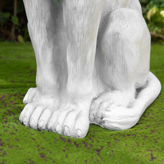Glitzhome® 36.25" Oversized MGO Guardian Sitting Lion Garden Statue